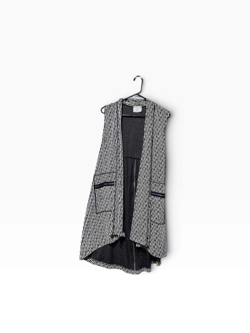 Chalet et Ceci Asymmetric Draped Long Sweater Vest Size S